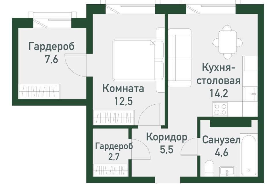 квартира р-н Сосновский п Западный Спортивная улица, 10 фото 10