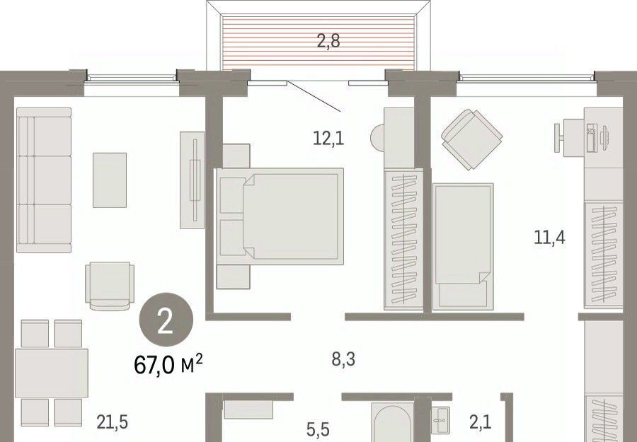 квартира г Курган Центральный ЖК «Дом Кино» жилрайон фото 1