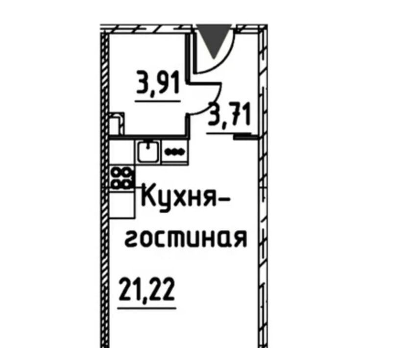 квартира р-н Всеволожский г Кудрово ул Столичная 11к/2 Улица Дыбенко, Заневское городское поселение фото 2