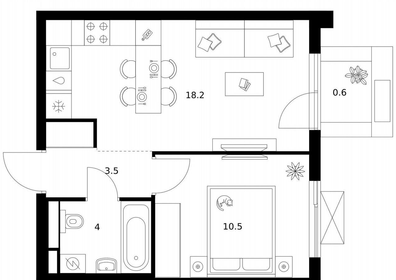 квартира г Зеленоград пер Георгиевский Зеленоград-Крюково, корп. 6. 6 фото 1