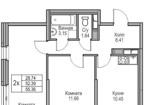 квартира г Санкт-Петербург ул Ивинская 1к/3 Беговая фото 2