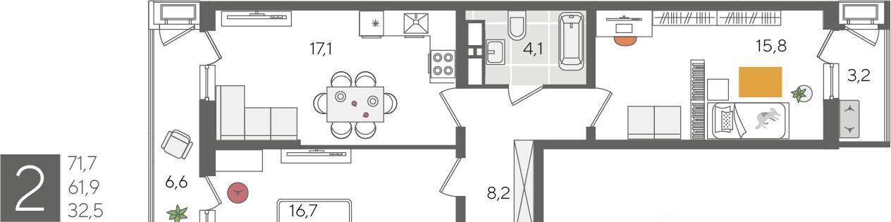 квартира г Краснодар р-н Карасунский ул Новороссийская 102/8к 5 фото 3