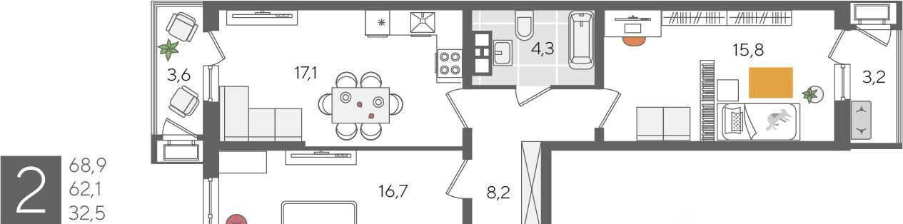 квартира г Краснодар р-н Карасунский ул Новороссийская 102/8к 5 фото 3