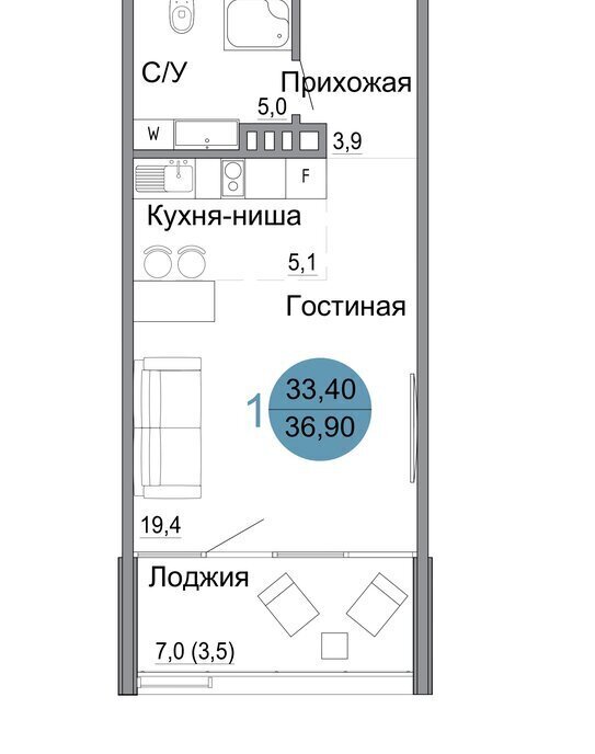 квартира г Керчь жилой комплекс Белый город фото 1