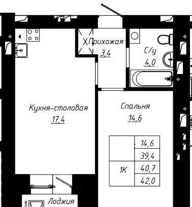 квартира г Барнаул р-н Центральный ул Чернышевского 189 ЖК «Современник» корп. 1 фото 2