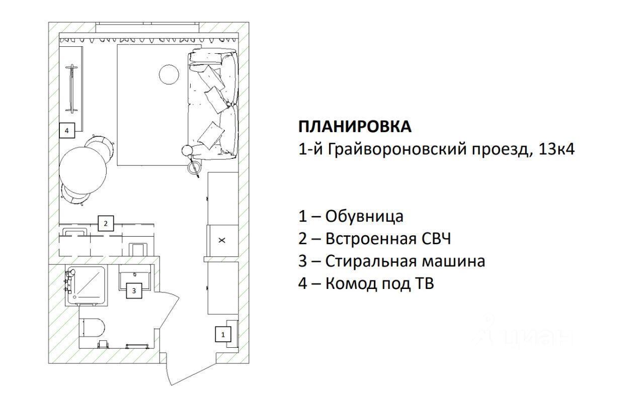 квартира г Москва метро Текстильщики ЮЗАО проезд Грайвороновский 2-й 13/2 б-р Волжский парк, Московская область фото 30