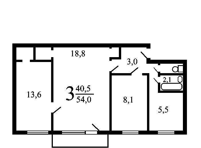 квартира г Москва метро Ольховая Троицк В мкр, 30 фото 2