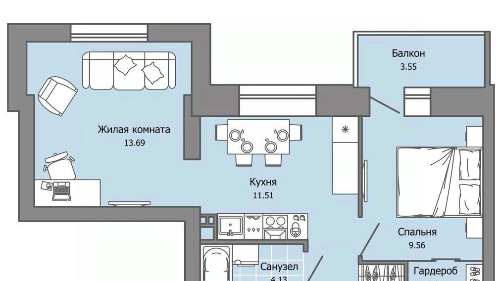 квартира г Пермь р-н Дзержинский Заимка ЖК Камаполис фото 1