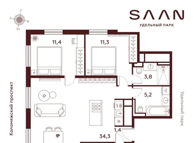 метро Пионерская МФК «SAAN» округ Комендантский аэродром фото