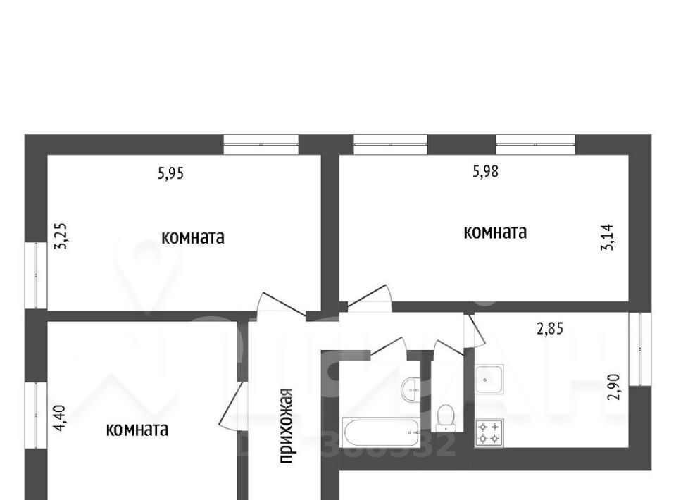 квартира г Омск р-н Октябрьский ул 5-я Кордная 13а фото 2