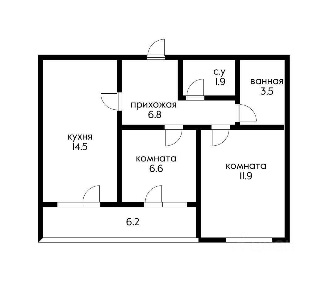 квартира г Краснодар р-н Прикубанский ул им. Героя Пешкова 14/4 ЖК «Парк Победы» фото 1