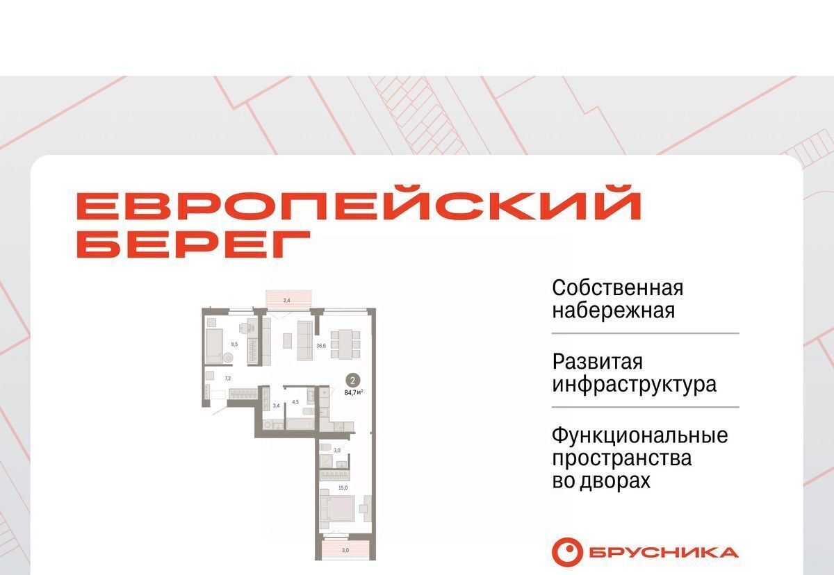 квартира г Новосибирск р-н Октябрьский Европейский Берег мкр фото 1