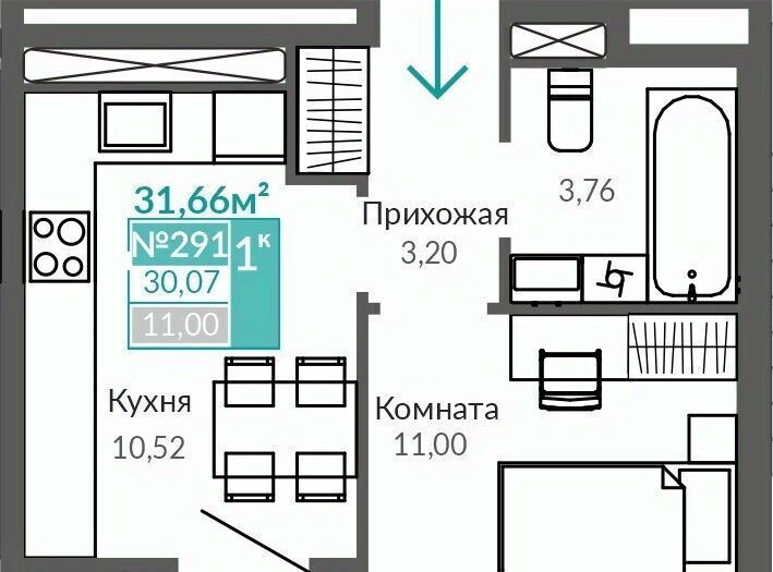 квартира г Симферополь р-н Киевский Крымская Роза ЖК "АБРИКОС" фото 1