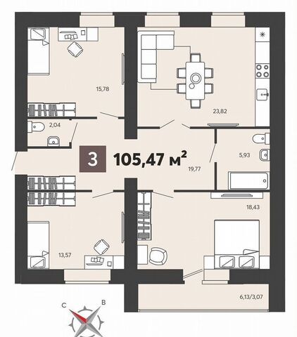 квартира р-н Ленинский дом 3 фото