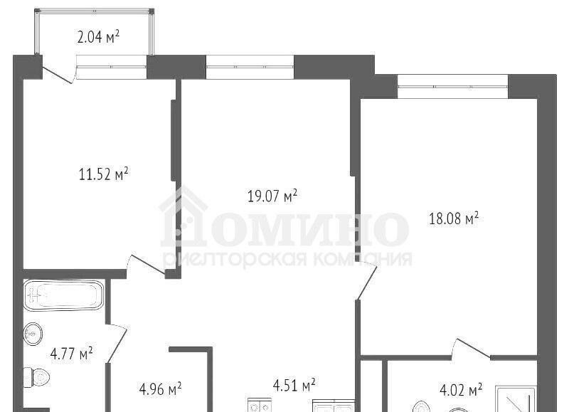 квартира г Тюмень р-н Калининский ул Новоселов 103к/2 фото 2