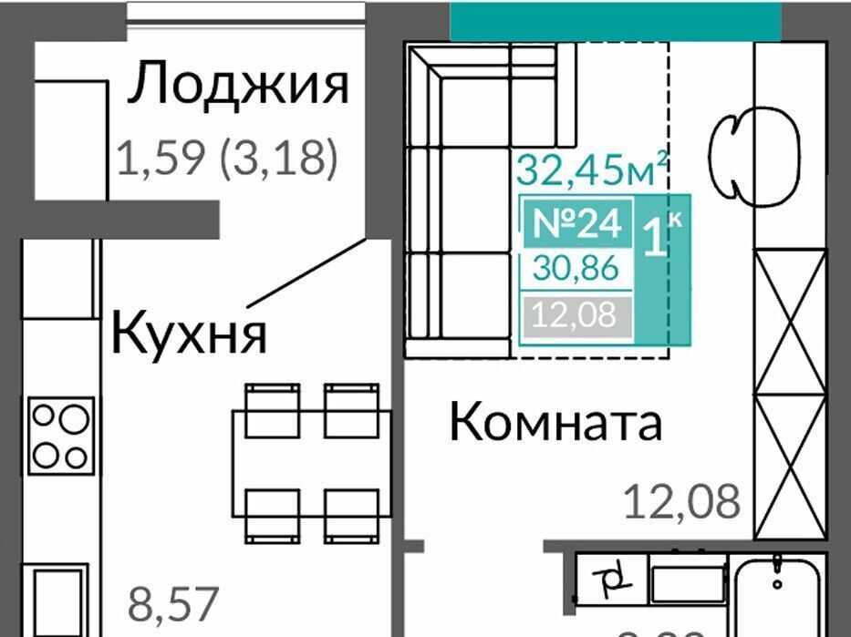 квартира г Симферополь Крымская Роза ул Александра Захарченко фото 1