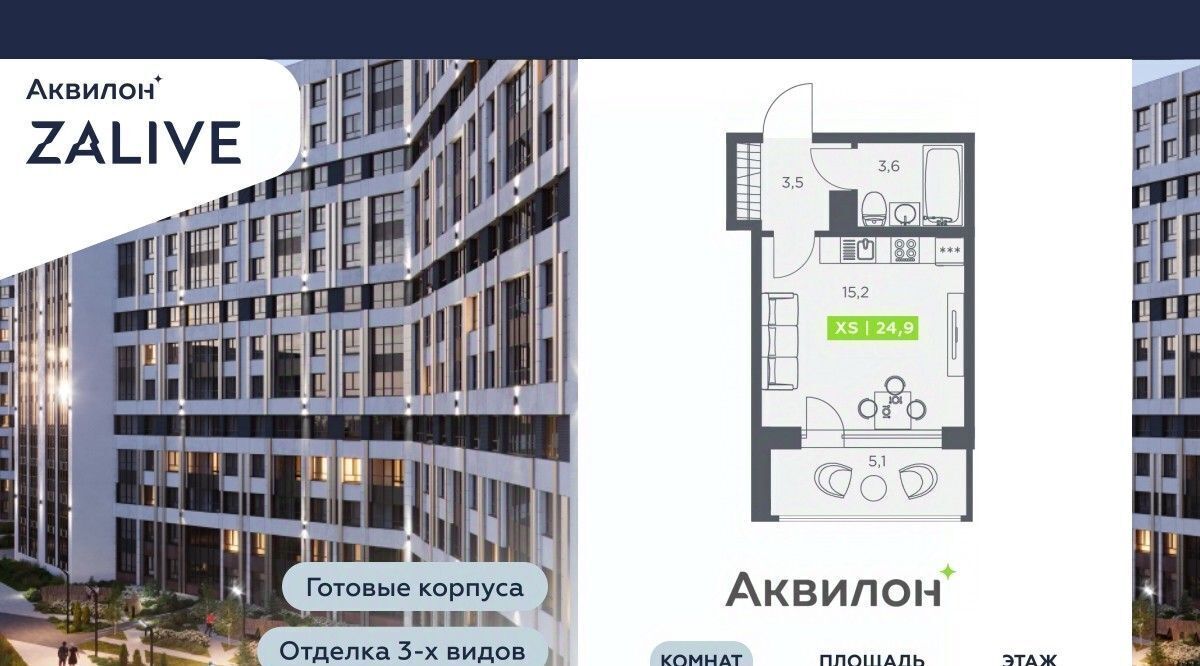 квартира г Санкт-Петербург метро Василеостровская б-р Головнина 4 фото 1