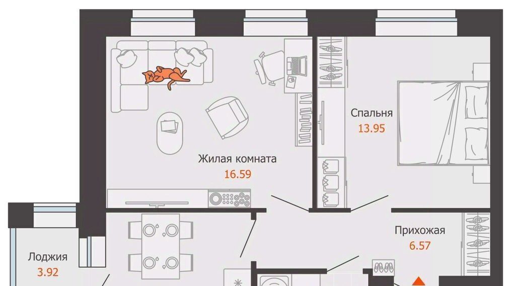 квартира г Киров р-н Ленинский ул Дмитрия Козулева 8 фото 1