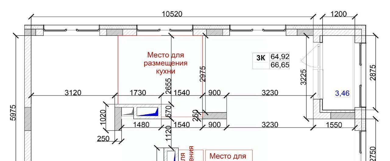 квартира г Кемерово р-н Заводский 15-й микрорайон Южный ЖК 7 Высот фото 4