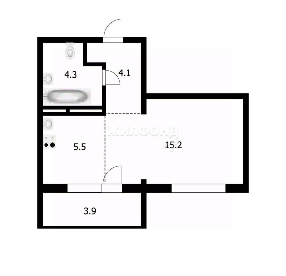 квартира г Новосибирск р-н Калининский ул Игарская 20/5 фото 13