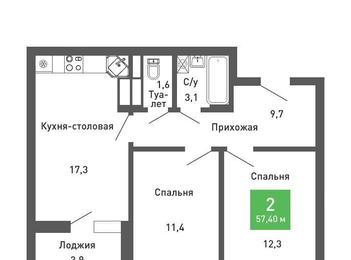 квартира г Воронеж р-н Железнодорожный ул Остужева 52/5 фото 1