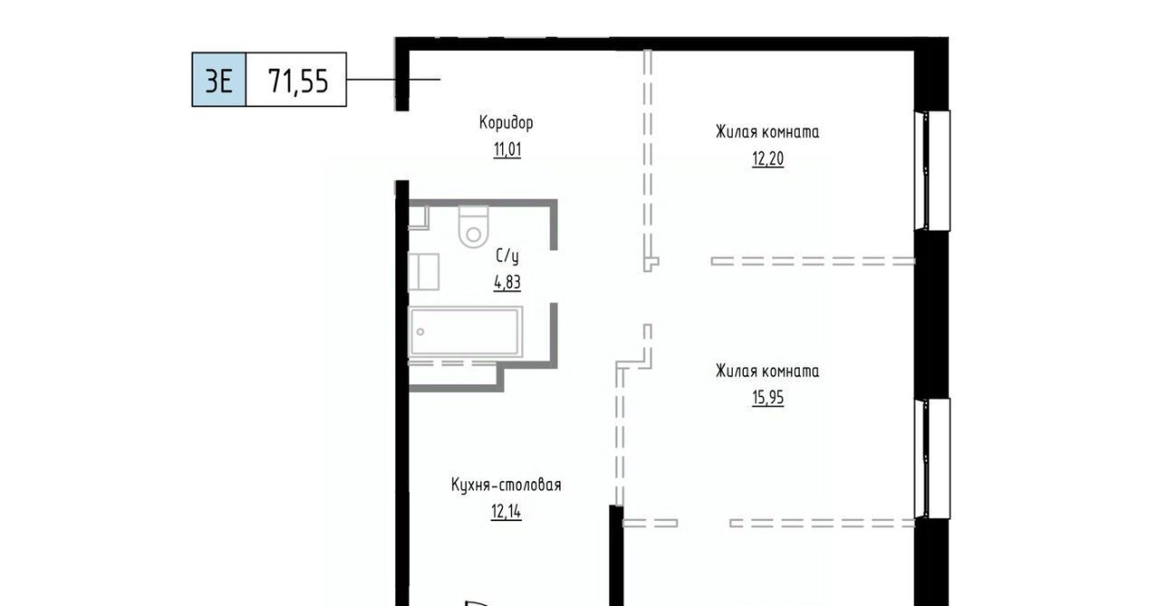 квартира г Хабаровск р-н Индустриальный пер Азовский фото 3