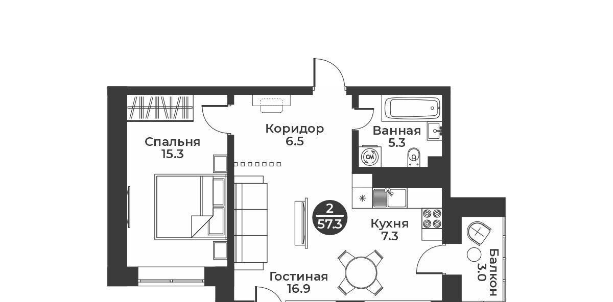 квартира г Абакан ул Генерала Тихонова 7 фото 1