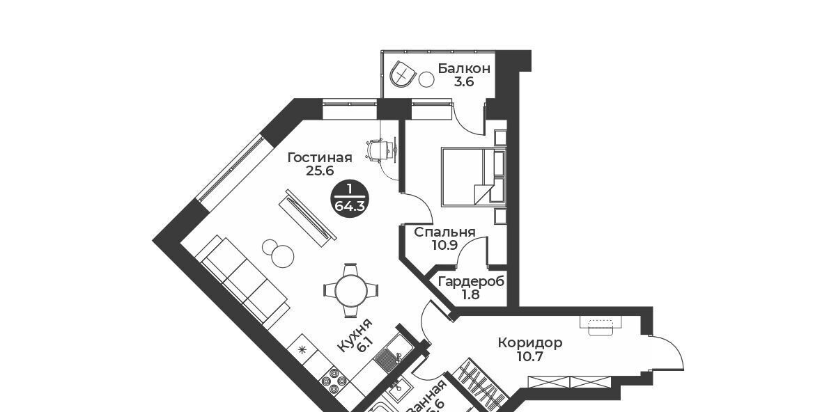 квартира г Абакан ул Генерала Тихонова 7 фото 1