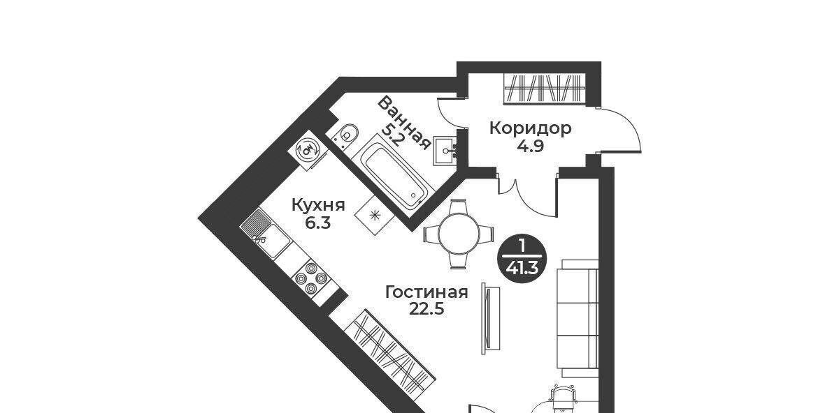 квартира г Абакан ул Генерала Тихонова 7 фото 1