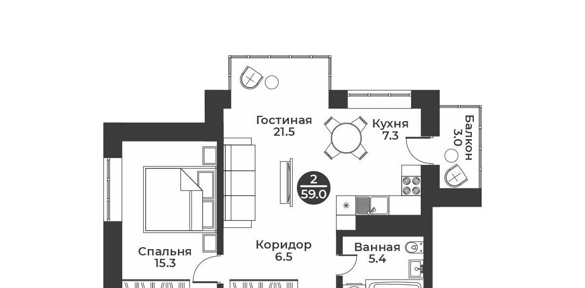 квартира г Абакан ул Генерала Тихонова 7 фото 1