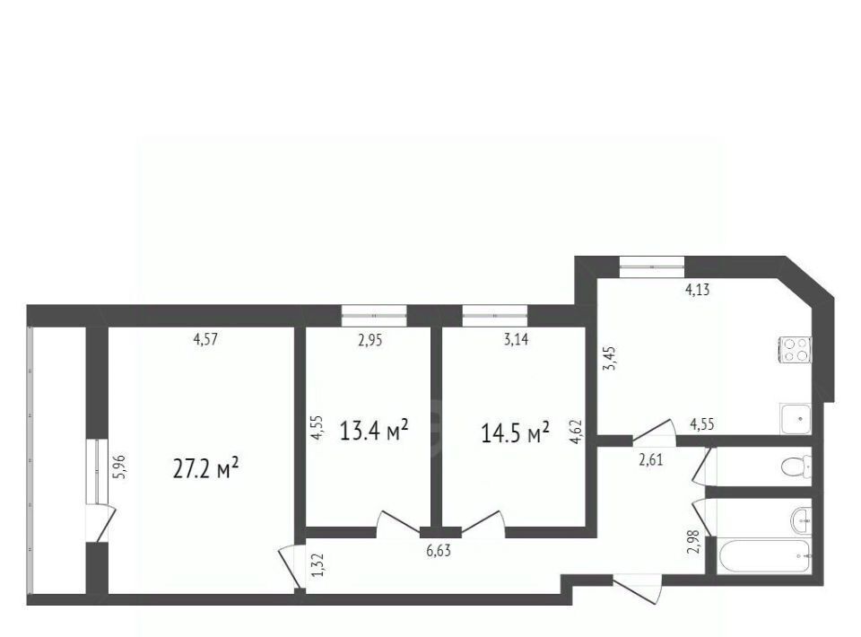 квартира г Ухта ул 30 лет Октября 22/12 фото 2