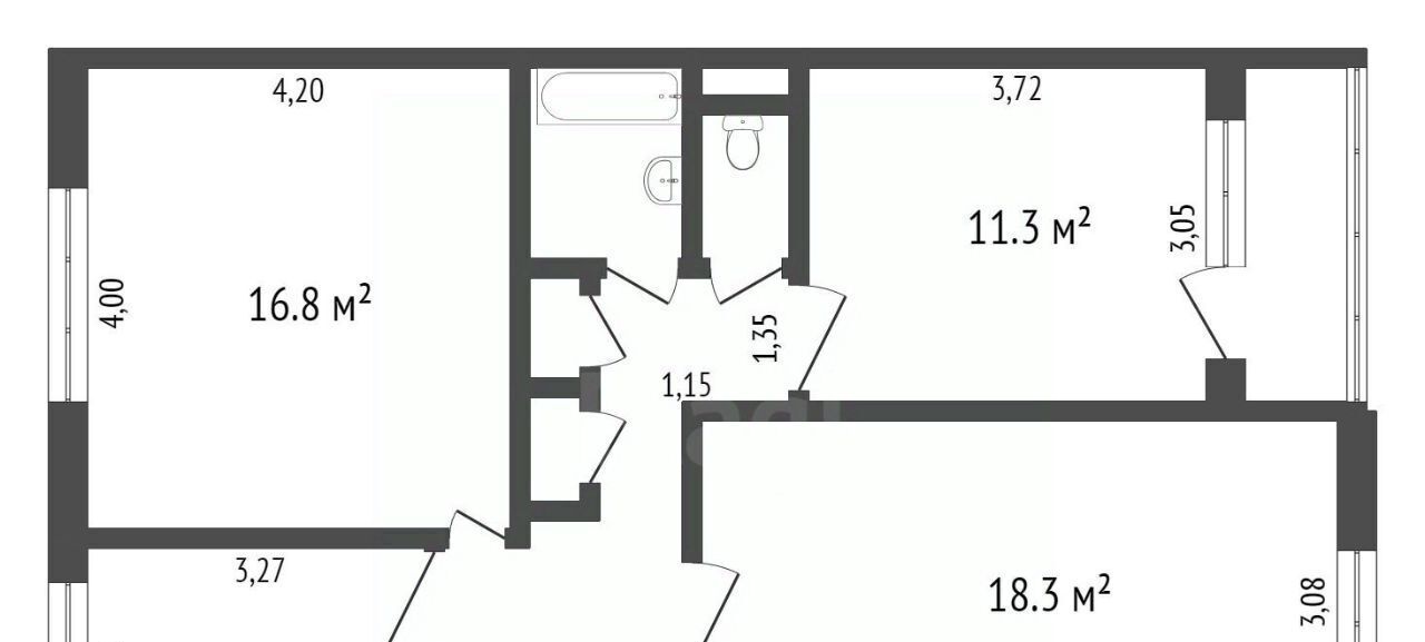 квартира г Ухта проезд Строителей 26 фото 2