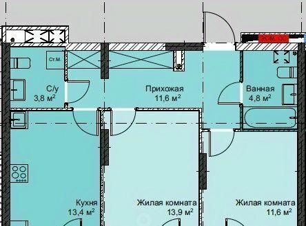 квартира г Владивосток р-н Первореченский БАМ фото 1