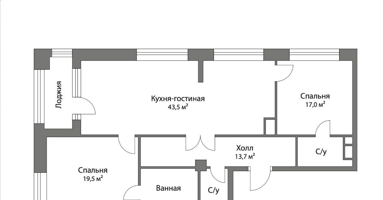 квартира г Москва метро Маяковская пер Тишинский Ср. 5 фото 12