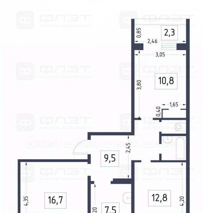 квартира г Казань Дубравная ул Комиссара Габишева 7 фото 2