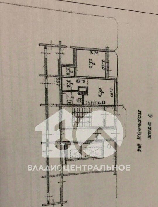квартира г Новосибирск Речной вокзал ул Одоевского 1/10 фото 11