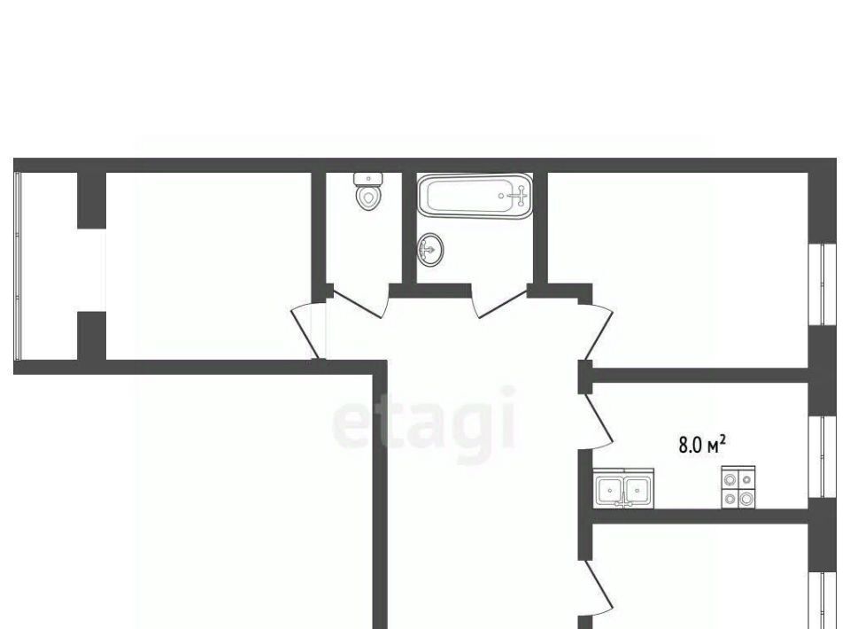 квартира г Усинск ул Мира 17 фото 2