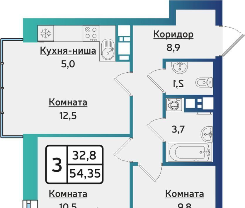 квартира г Ижевск р-н Устиновский Аэропорт жилрайон, Артнова жилой комплекс фото 1