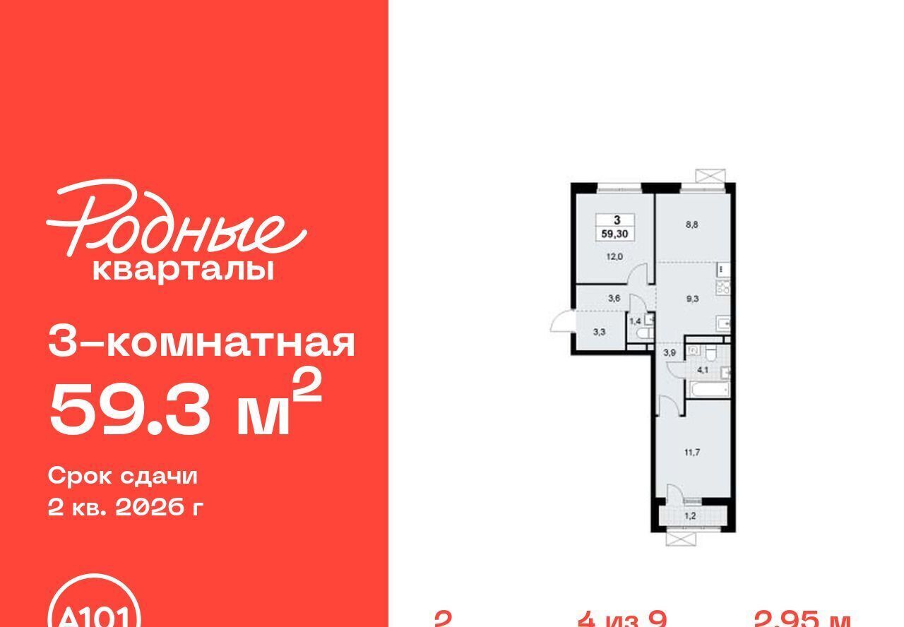 квартира г Щербинка ЖК «Родные кварталы» Филатов Луг фото 1
