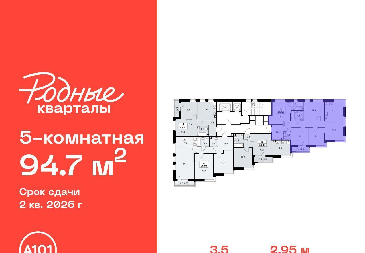 квартира г Щербинка ЖК «Родные кварталы» Филатов Луг фото 2