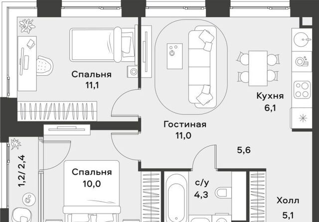 метро Спартак ЖК Алиа 4-я оч., Ривер 1 блок фото