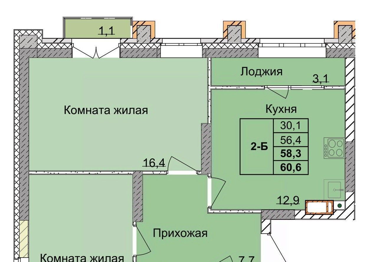 квартира г Нижний Новгород Горьковская ул 1-я Оранжерейная фото 1