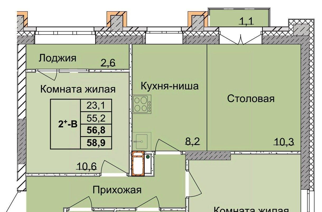 квартира г Нижний Новгород Горьковская ул 1-я Оранжерейная фото 1