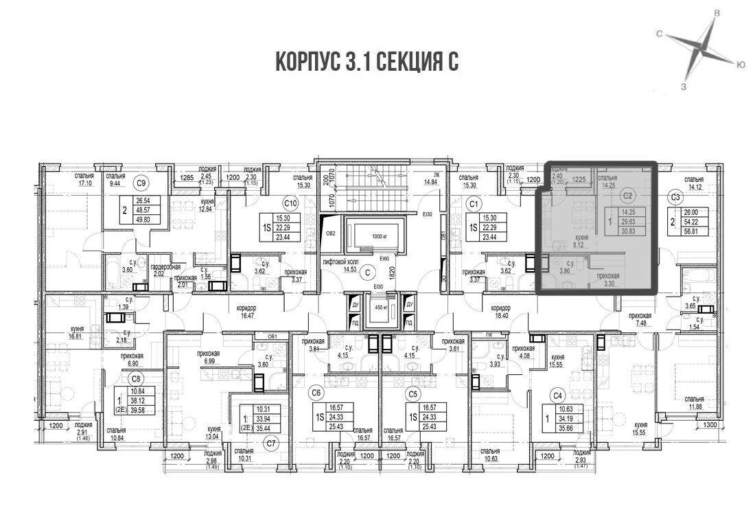 квартира г Кудрово Северное Кудрово пр-кт Строителей 5 Улица Дыбенко, Заневское городское поселение фото 3