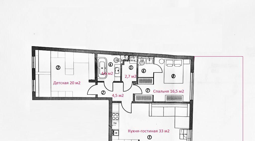 квартира г Москва метро Трубная пер Печатников 3с/1 фото 11