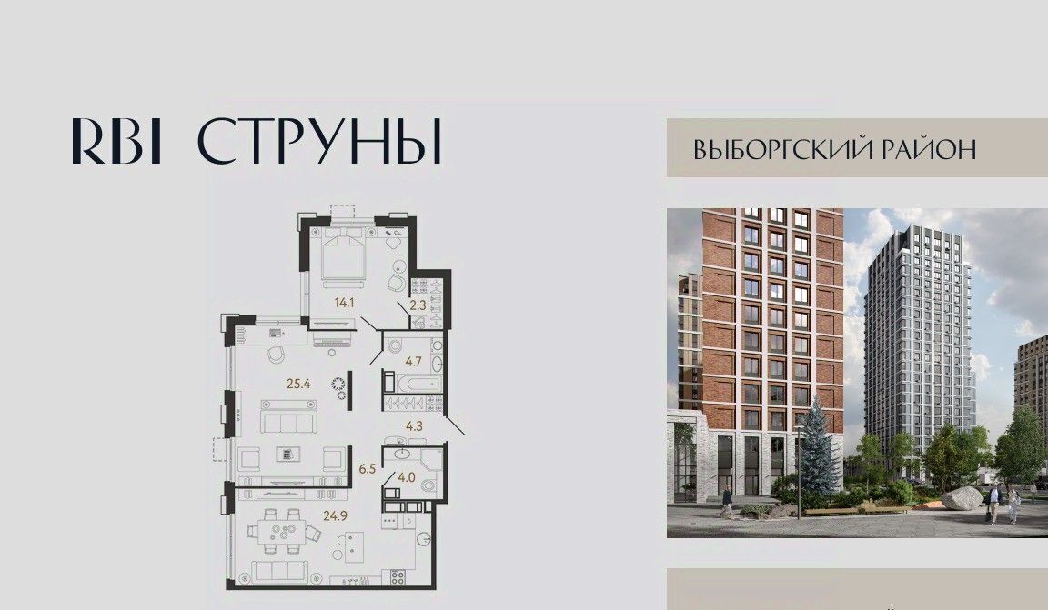 квартира г Санкт-Петербург метро Проспект Просвещения фото 1
