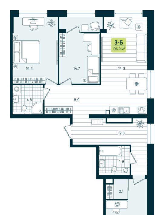 квартира г Нижневартовск К-2 кв-л фото 1