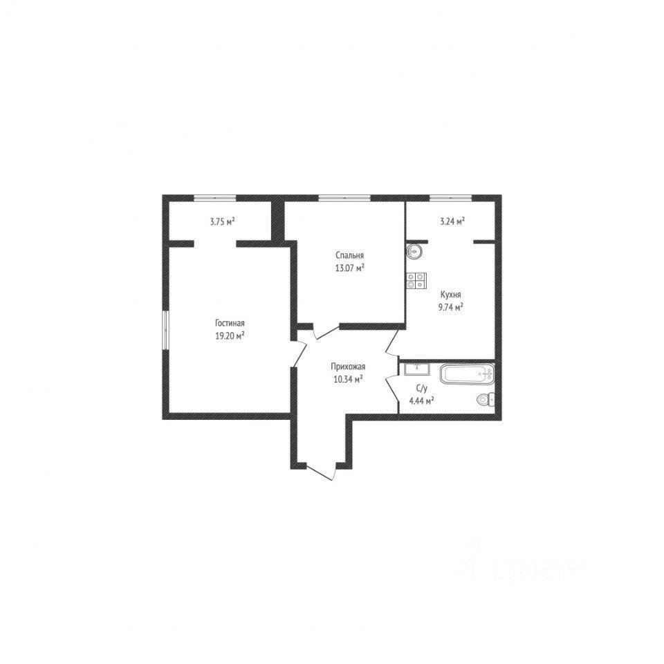 квартира г Краснодар р-н Прикубанский ул 1-го Мая 114 фото 12