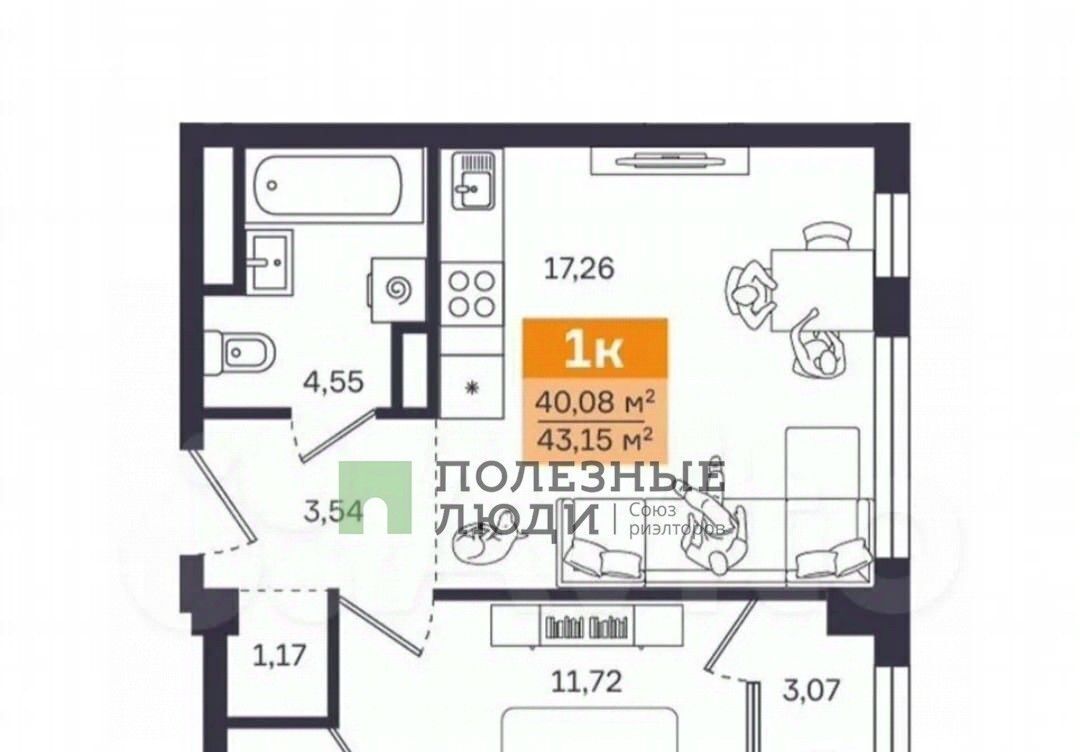квартира г Курган мкр 1-й п Заозерный жилрайон, 25А фото 1