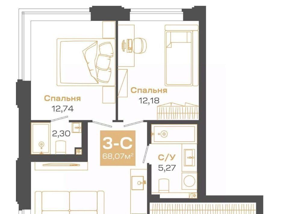 квартира г Новосибирск Студенческая Академгородок ул Мусы Джалиля 17 фото 1